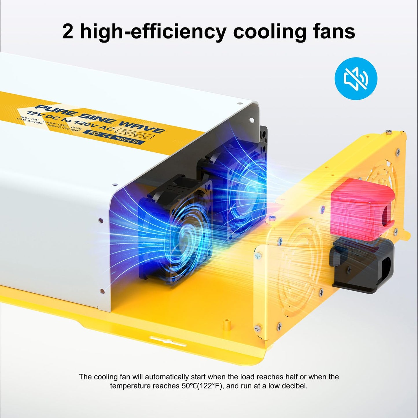 2000 watt 12V Pure Sine Wave Power Inverter with GFCI & Remote