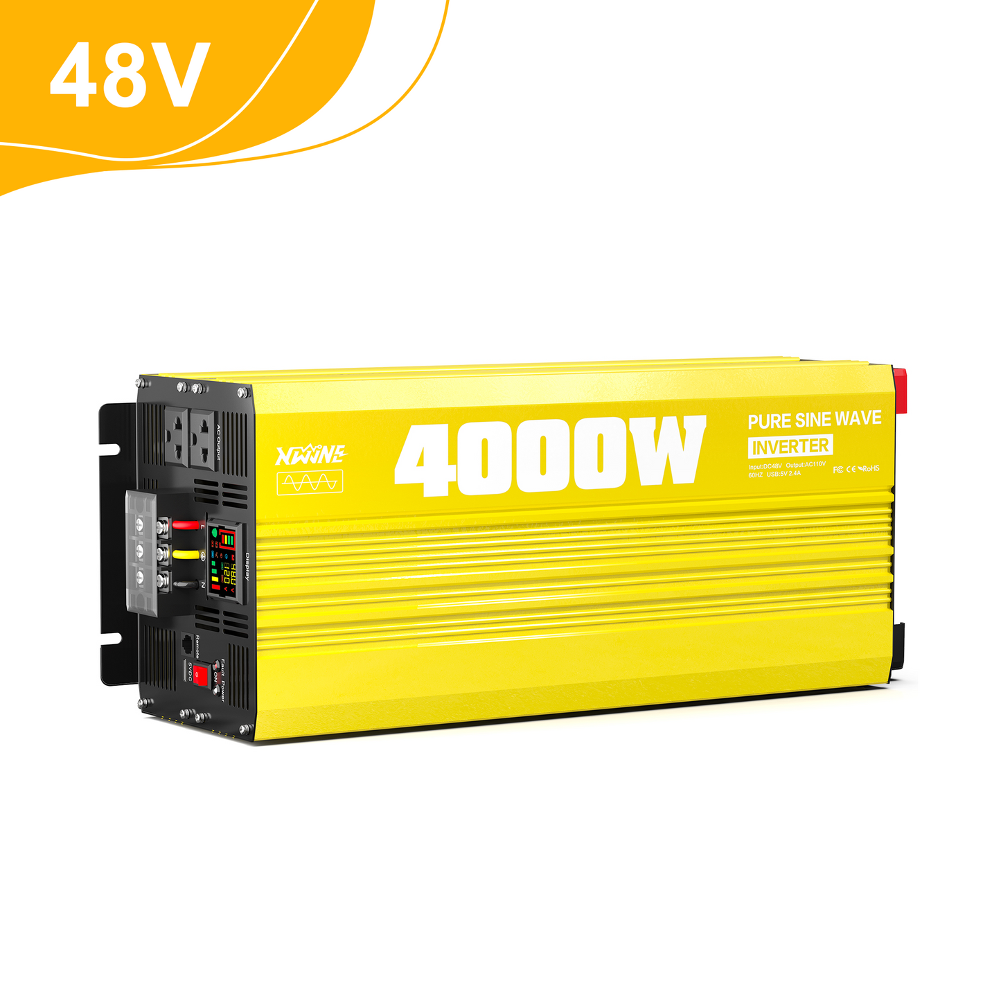 4000 watt 48V Pure Sine Wave Power Inverter with Remote