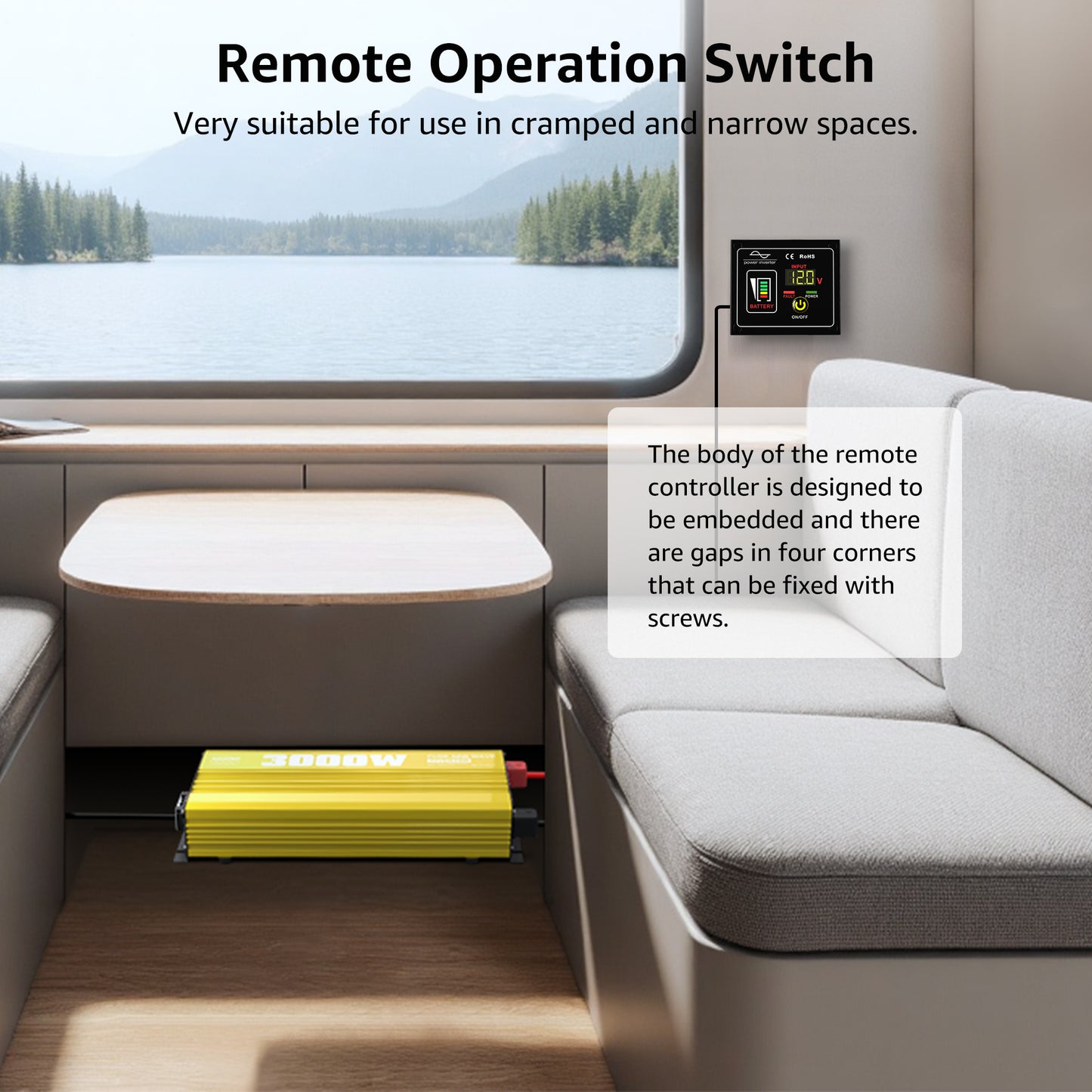 3000 watt 12V Pure Sine Wave Power Inverter with Remote