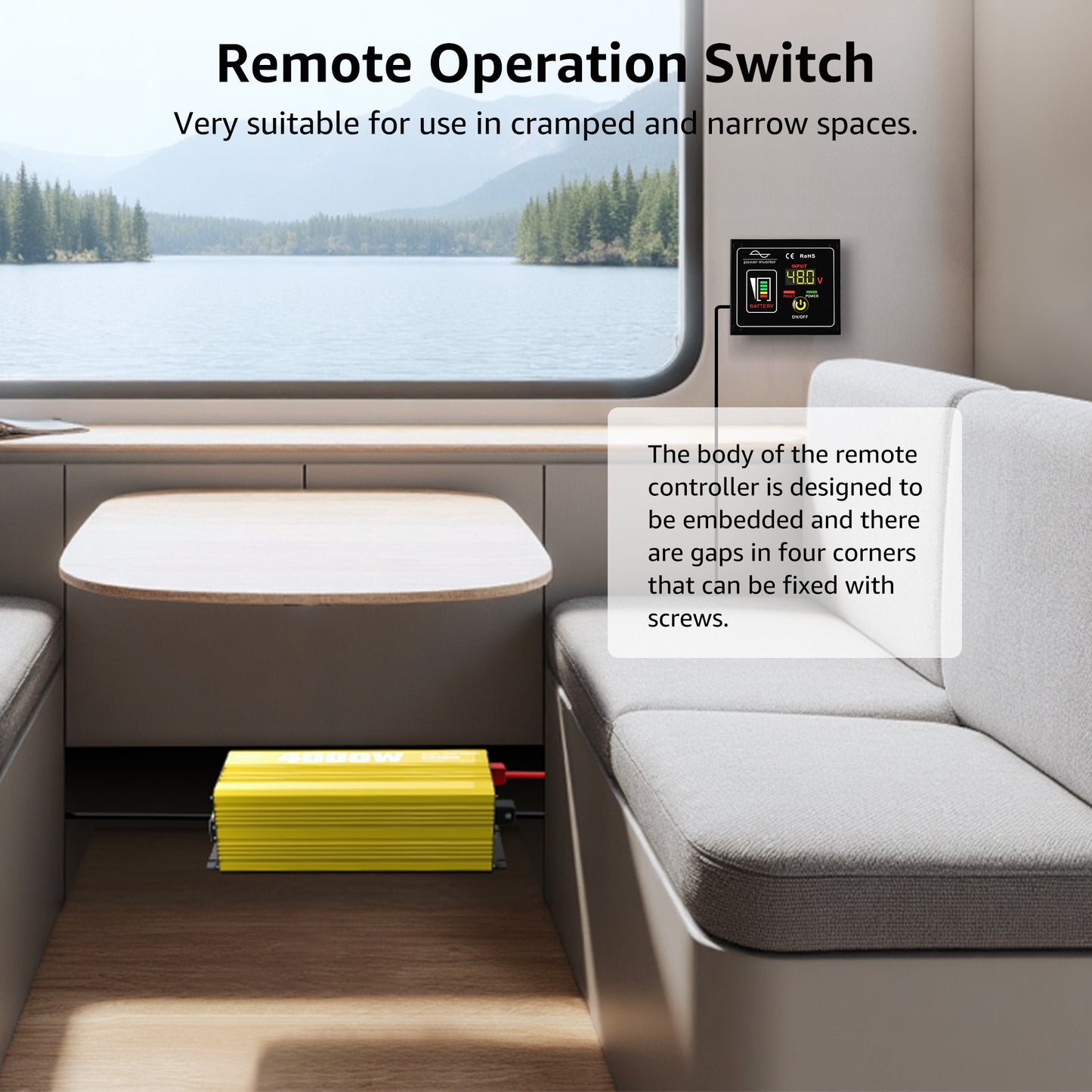 4000 watt 48V Pure Sine Wave Power Inverter with Remote
