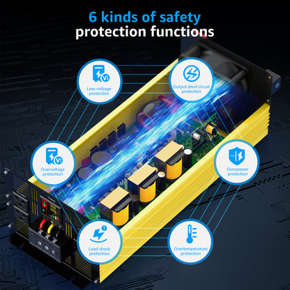 5000 watt 24V Pure Sine Wave Power Inverter with Remote